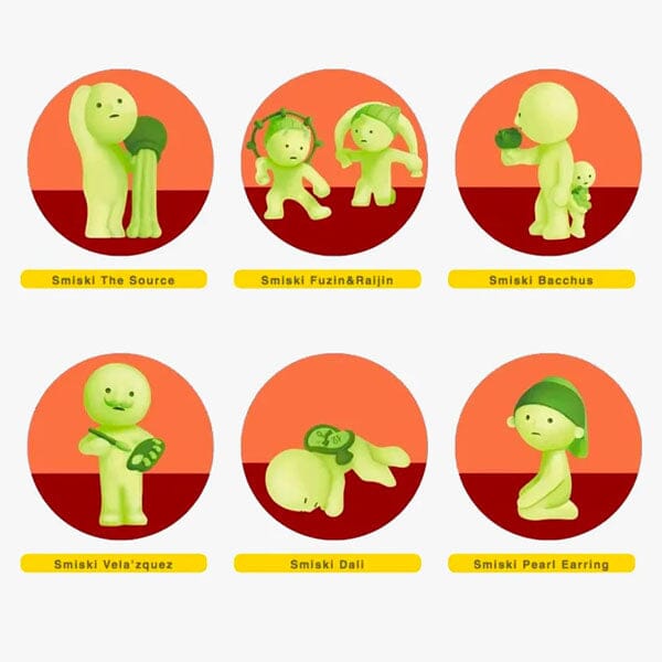 Smiski Museum Series Collectible Glow in the Dark Figurine Blind Box (1pc) Simple Smiski
