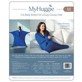 MyHuggie Ultra-Stretchy Cozy Cocoon Blanket in Blue (Multiple Sizes) Simple Exclusive Medium (For Heights 4'7" - 5'3" / 140cm - 160cm)