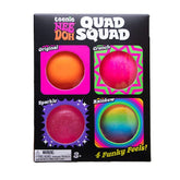Nee Doh Teenie Quad Squad Mini Stress Balls Squishy Fidget Toys (4pc) Colors Ship Assorted Simple Nee Doh