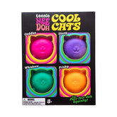 Nee Doh Teenie Cool Cats Squishy Fidget Stress Ball Toys (4pc) Colors Ship Assorted Simple Nee Doh