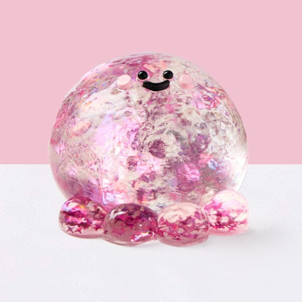 SqueezeSquad Taba Deluxe Premium Silicone Squishy Fidget Toy - Fuchsia Octopus Simple Exclusive