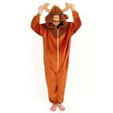 Cozy Cuddler Highland Cow Flannel Onesie For Adults & Kids (1pc) Multiple Sizes Simple Cozy Cuddler XXS (Suitable For 4'1" - 4'5")