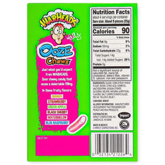 Warheads Ooze Chewz Ropes Sour Gummy Candy Theatre Box (3.5oz) Simple Warheads