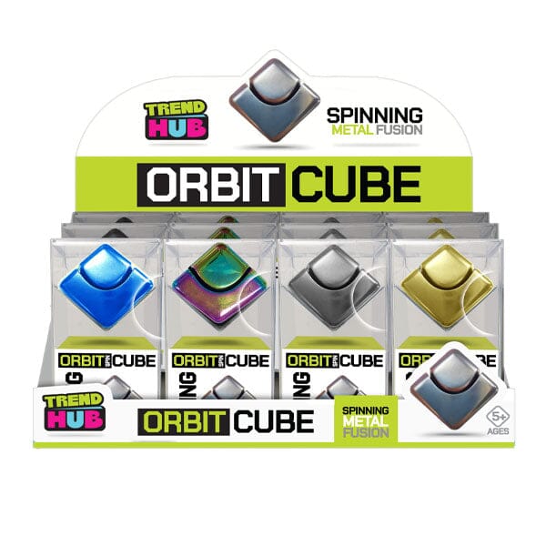 Trend Hub Orbit Cube Spinning Metal Fusion Fidget Toy (Color Ships Assorted) Simple Trend Hub