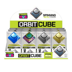 Trend Hub Orbit Cube Spinning Metal Fusion Fidget Toy (Color Ships Assorted) Simple Trend Hub