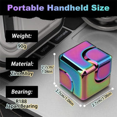 Trend Hub Orbit Cube Spinning Metal Fusion Fidget Toy (Color Ships Assorted) Simple Trend Hub