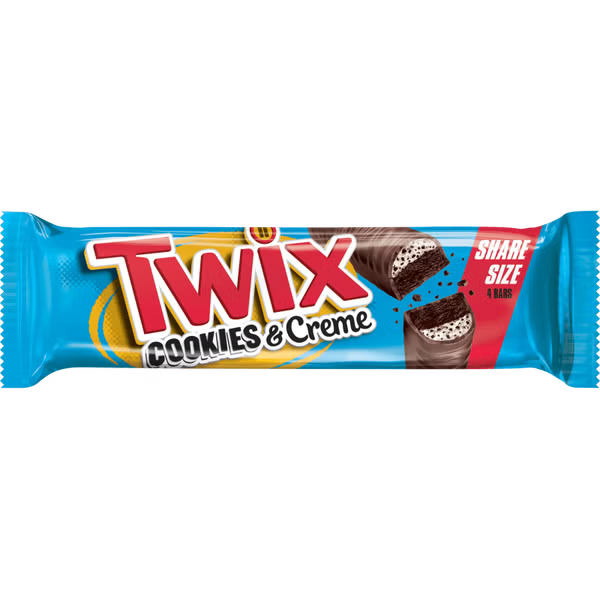 TWIX Cookies & Creme Sharing Size Candy Bar, 2.72oz Simple Twix
