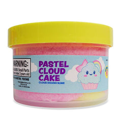 PeachyBbies Novelty Slime Fidget Putty (7oz Jar) "Pastel Cloud Cake" Cloud Dough Slime Simple PeachyBbies