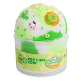 PeachyBbies Novelty Slime Fidget Putty (7oz Jar) "Key Lime Cow" Cloud Dough Slime Simple PeachyBbies