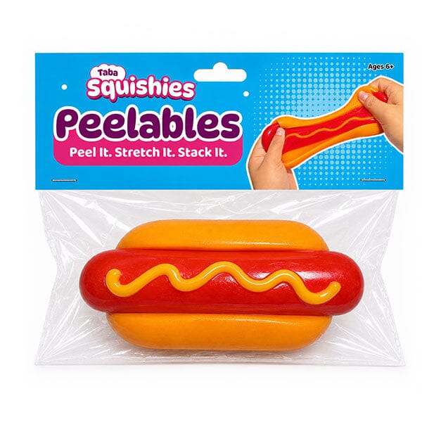 Taba Squishies® Peelables Deluxe Premium Silicone Fidget Toy (1pc) Hot Dog Simple Taba Peelables