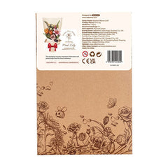 Rowood Pink Lily Flower Wooden Bloom Craft DIY Kit (73pc) Simple Rolife