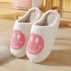 Smiley Face Plush Slippers for Indoors & Outdoors (Multiple Sizes) Simple Exclusive