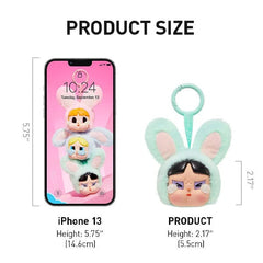 Pop Mart x Powerpuff Girls x CRYBABY: Vinyl Face Plush Bag Clip Blind Box (1pc) Simple Pop Mart