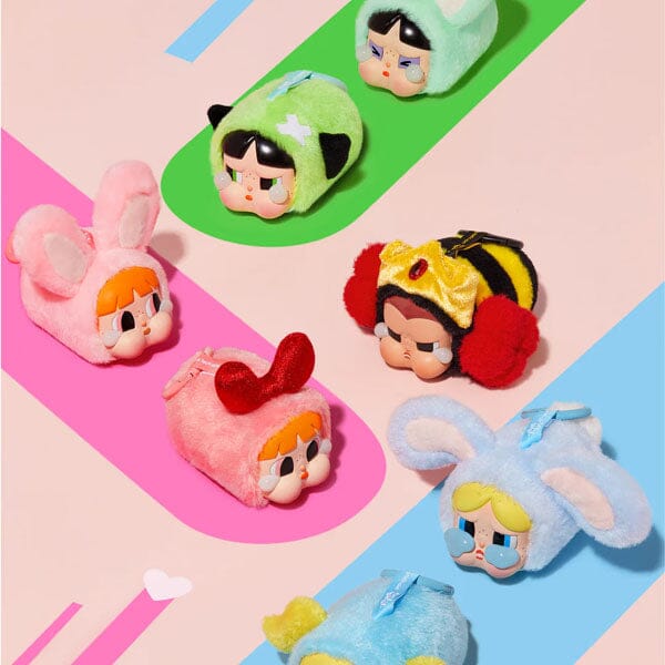 Pop Mart x Powerpuff Girls x CRYBABY: Vinyl Face Plush Bag Clip Blind Box (1pc) Simple Pop Mart