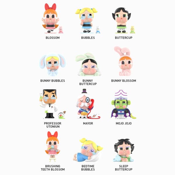 Pop Mart x Powerpuff Girls x CRYBABY: 25th Anniversary Series Figurine Blind Box (1pc) Simple Pop Mart