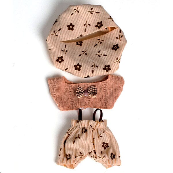 Outfit: “Woodland Chic” Floral Pants & Bow Tie for Dolls - Petite Threads Simple Exclusive