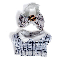 Outfit: Black Tweed Dress & Bow for Dolls - Petite Threads Simple Exclusive