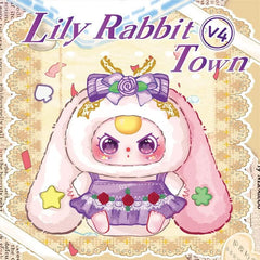 Baby Three Lily Rabbit Town V4 Series Plush Keychain Blind Box (1pc) Simple Baby Three