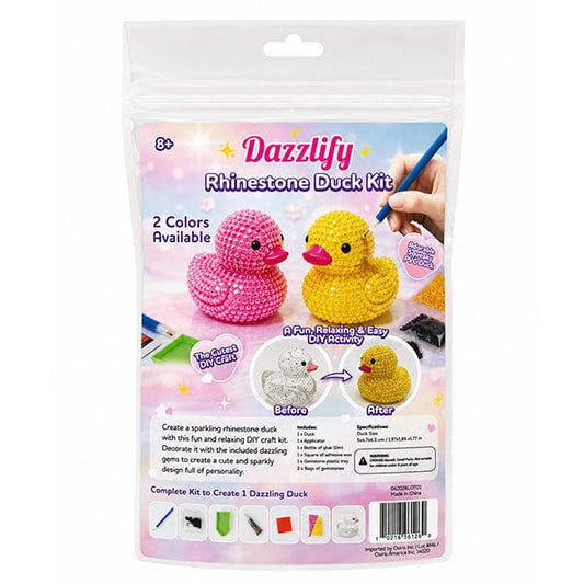 Dazzlify Rhinestone Duck DIY Craft Kit (Color Ships Assorted) Simple Dazzlify
