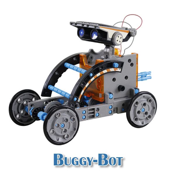 BrainyBotz 13-in-1 DIY Robot Solar-Powered Smart STEM Building & Programming Kit (190pc) Simple Exclusive
