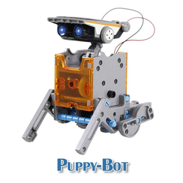 BrainyBotz 13-in-1 DIY Robot Solar-Powered Smart STEM Building & Programming Kit (190pc) Simple Exclusive