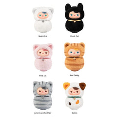 Pop Mart x PUCKY: Roly-Poly Kitty Series Vinyl Plush Blind Box (1pc) Simple Pop Mart