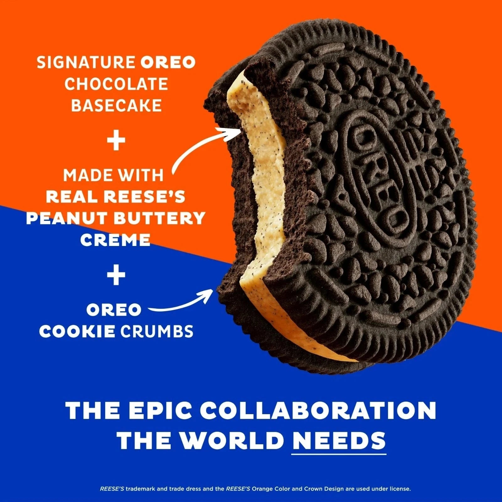 REESE'S OREO Peanut Butter Creme Chocolate Sandwich Cookies - 2.04oz Simple REESE'S