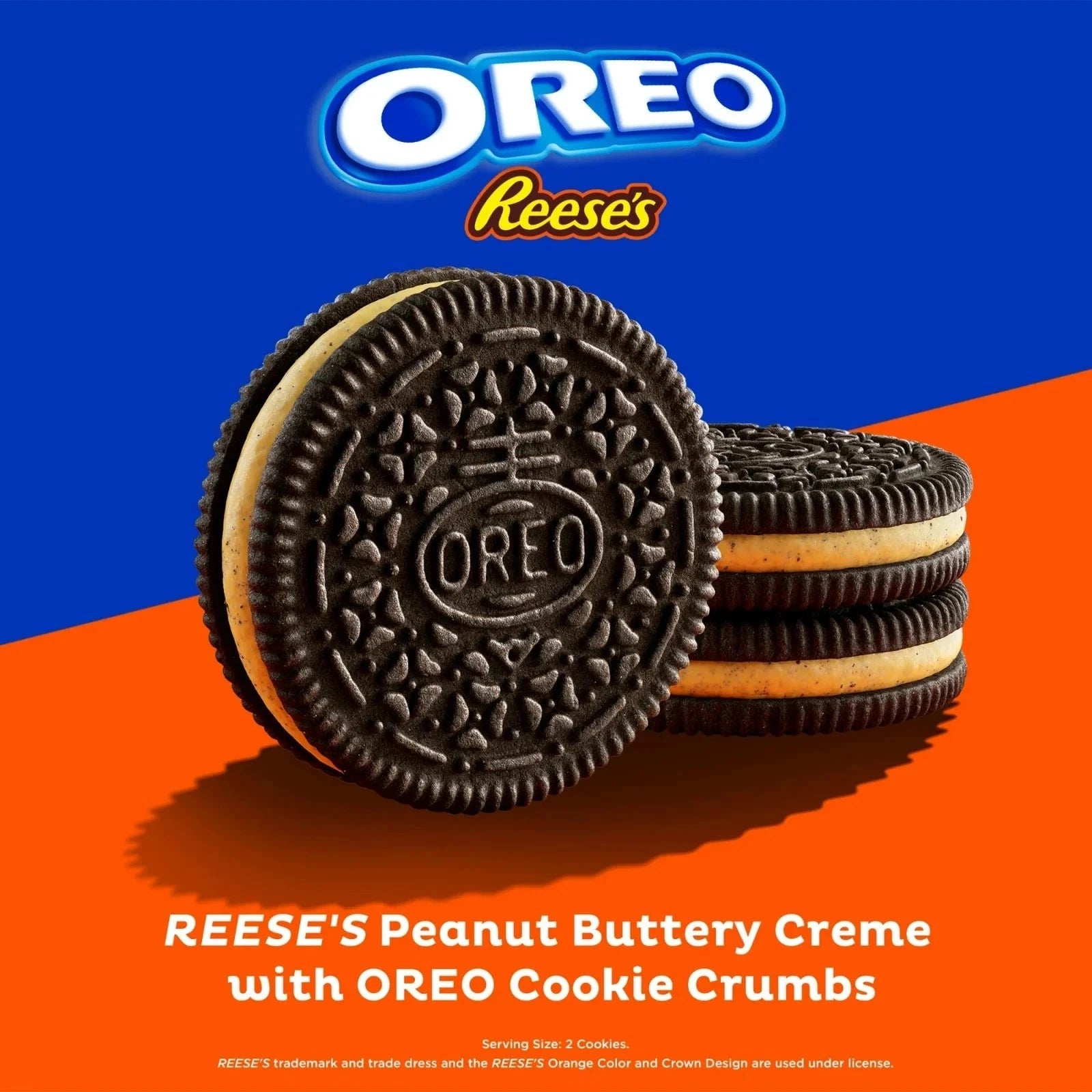 REESE'S OREO Peanut Butter Creme Chocolate Sandwich Cookies - 2.04oz Simple REESE'S