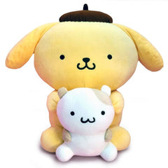 Sanrio Pompompurin With Teddy Bear Friend Large 20" Plush Toy Simple Hello Kitty