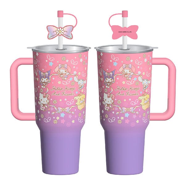 Sanrio Hello Kitty & Friends 40oz Ultimate Insulated Stainless Steel Drink Tumbler (1pc) Includes Straw & Charm Simple Hello Kitty