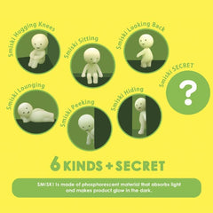 Smiski Series 1 Collectible Glow in the Dark Figurine Blind Box (1pc) Simple Smiski