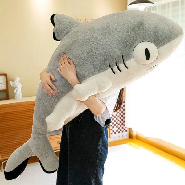 Extra Long Animal Plush Toy 4.5ft Body Pillow - Shark Kitten Simple Showcase