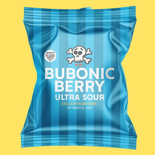 Mr. Simms Sweet Shoppe: Bubonic Berry Ultra Sour (100g) Imported From England Simple Mr. Simms