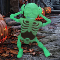SkellyVibes Glow-In-The-Dark Dancing Skeleton - Lights Up & Laughs! Simple Exclusive