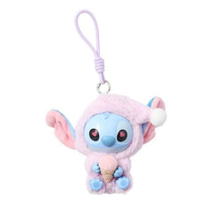 MINISO x Disney: Stitch "Eat Something Before Sleep" Series Plush Keychain Blind Box (1pc) Simple MINISO