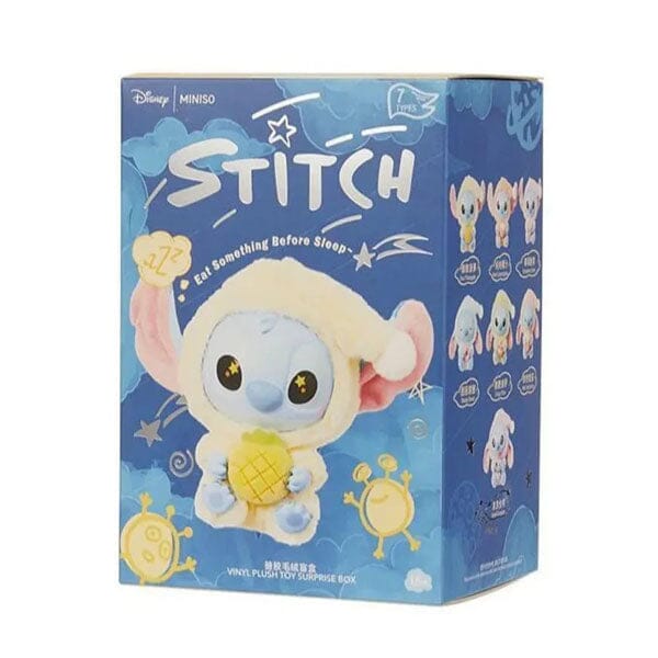 MINISO x Disney: Stitch "Eat Something Before Sleep" Series Plush Keychain Blind Box (1pc) Simple MINISO