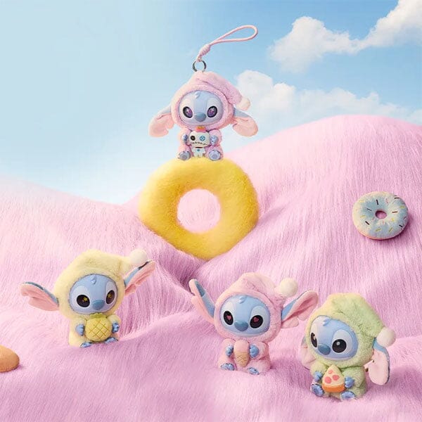 MINISO x Disney: Stitch "Eat Something Before Sleep" Series Plush Keychain Blind Box (1pc) Simple MINISO