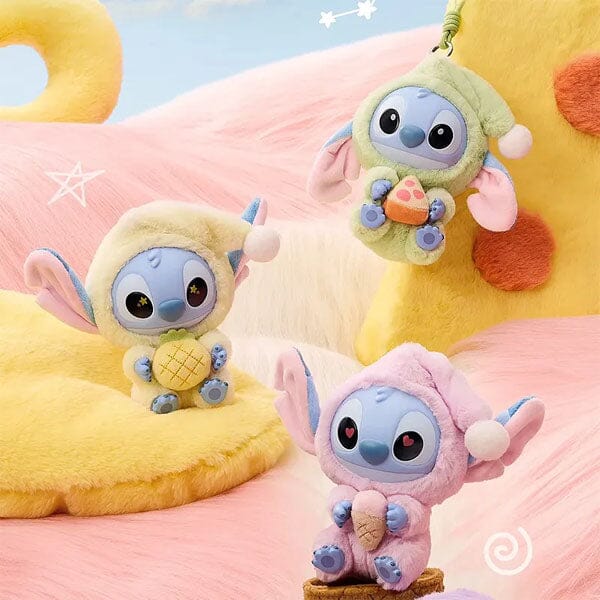 MINISO x Disney: Stitch "Eat Something Before Sleep" Series Plush Keychain Blind Box (1pc) Simple MINISO