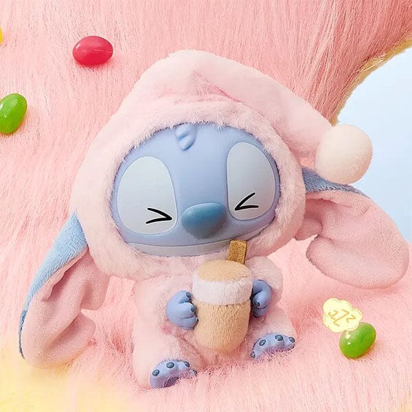 MINISO x Disney: Stitch "Eat Something Before Sleep" Series Plush Keychain Blind Box (1pc) Simple MINISO