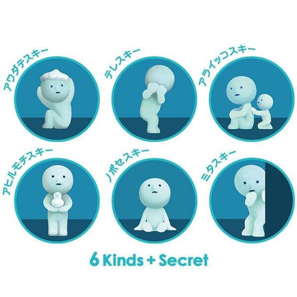 Smiski Bath Series Collectible Glow in the Dark Figurine Blind Box (1pc) Simple Smiski