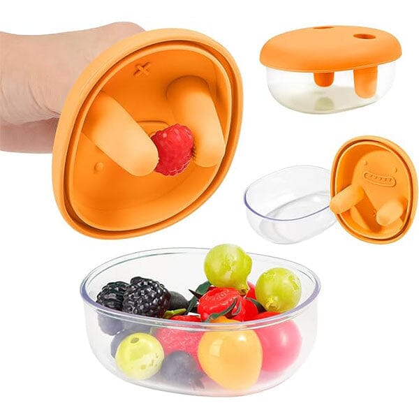 SnaxNub The No-Mess Snack Bowl w/ Silicone Pinchers (250mL Capacity) Color Ships Assorted Simple ProKitchen