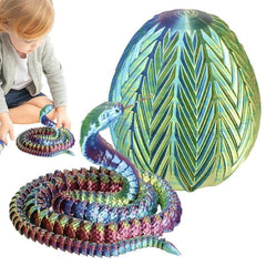 3D Printed Snake Scale Egg Fidget Toy with Egg Included (Multiple Colors) Simple Exclusive