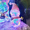 LitLuster Geometric LED Multi-Color Holographic Ornament | Snowman