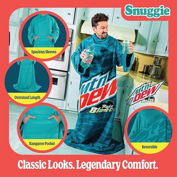 Snuggie® The Original Wearable Blanket Fleece Mountain Dew Baja Blast Simple Snuggie