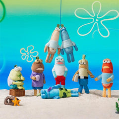 Pop Mart x SpongeBob Squarepants: Bikini Bottom Buddies Series Posable Plush Keychain Blind Box (1pc) Simple Pop Mart