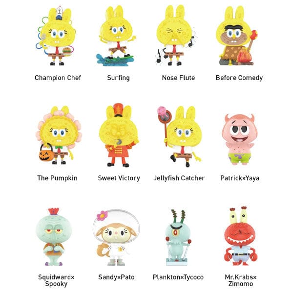 Pop Mart x THE MONSTERS: Spongebob Series Figurine Blind Box (1pc) Simple Pop Mart