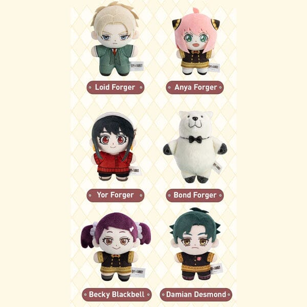 Pop Mart x SPY×FAMILY: Anime Character Series Plush Pendant Keychain Blind Box (1pc) Simple Pop Mart