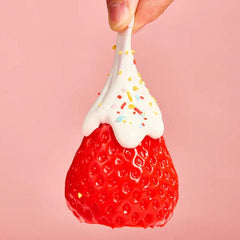 SqueezeSquad Taba Deluxe Premium Silicone Squishy Fidget Toy - Strawberry Simple SqueezeSquad