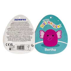 Squishmallows Super Soft Plush Toys 7.5" Animal Hybrids Squad Bertha The Butterfly Elephant Simple Squishmallows