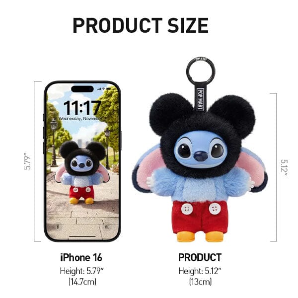 Pop Mart x Disney: Stitch Adventure Series Plush Keychain Blind Box (1pc) Simple Pop Mart